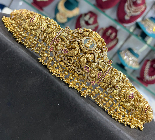 Nakshi Work with AD Stones Bridal Hip Belt