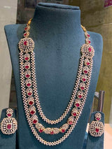 American Diamond Stones Bridal Layer Haram - Nakshatra Jewels