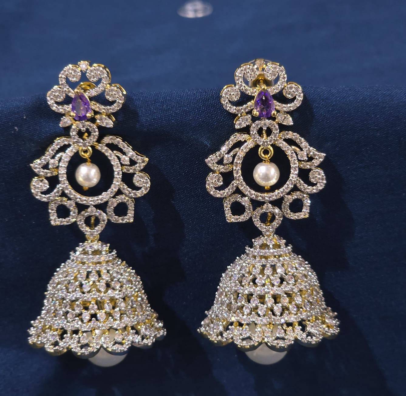 AD Stones Bridal Earrings