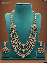 Victorian Polish AD Stones Bridal Layer Haram