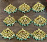 Hair Accessories (Premium Matt with Kempu Stones) - Nakshatra Jewels