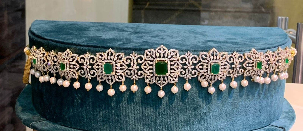 American Diamond Stones Bridal Hip Chain - Nakshatra Jewels