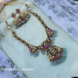 Nakshi Work with Jadau Kundan Stones Bridal Necklace - Nakshatra Jewels