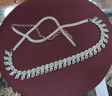 American Diamond Stones Hip Chain (Silver polish) - Nakshatra Jewels