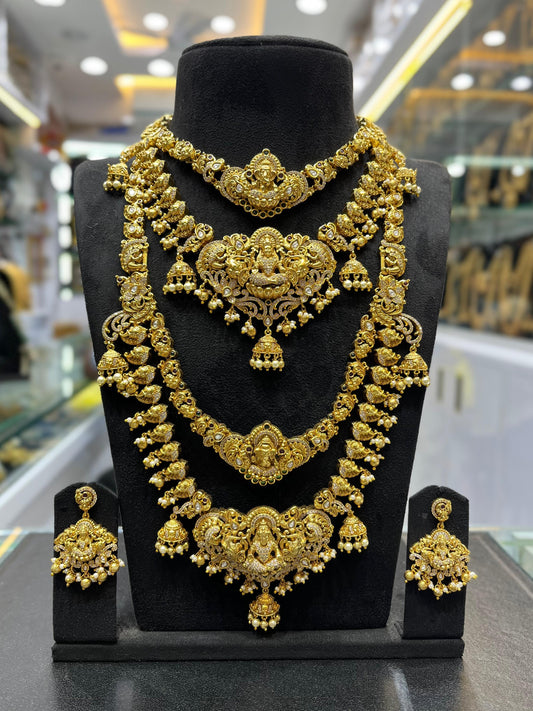 Nakshi Work with AD Stones Bridal Combo