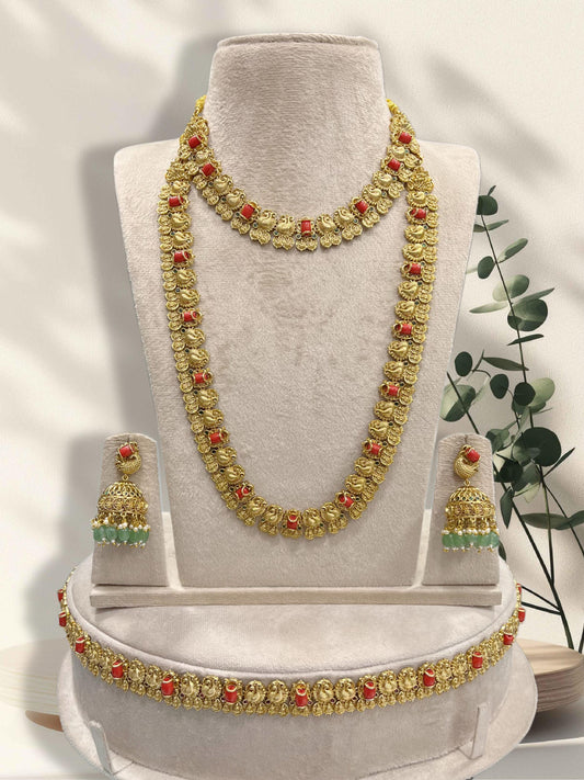 Premium Matt with Coral Beads Combo Set