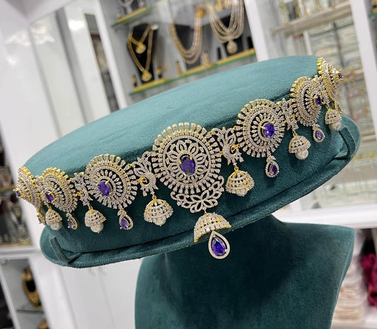American Diamond Stones Bridal Hip Chain - Nakshatra Jewels