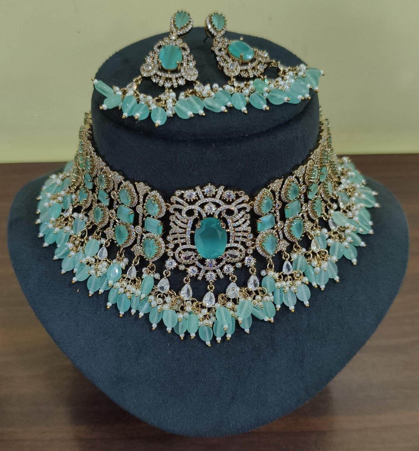 Victorian Polish with AD Stones Bridal Choker