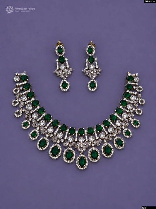 Victorian Polish AD Stones Necklace