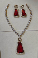 Victorian Polish with AD Stones Necklace - Nakshatra Jewels