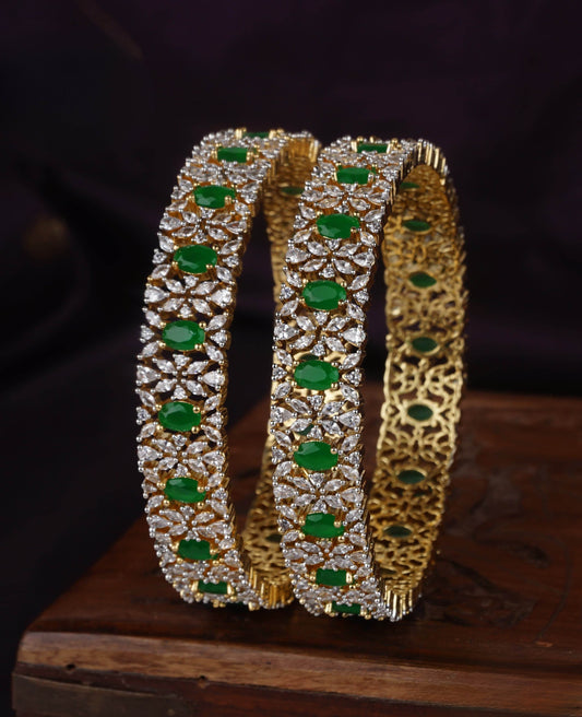 AD Stone Bangles - Nakshatra Jewels