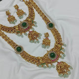 Nagasi Work with Jaadu Kundan Stones Bridal Combo - Nakshatra Jewels