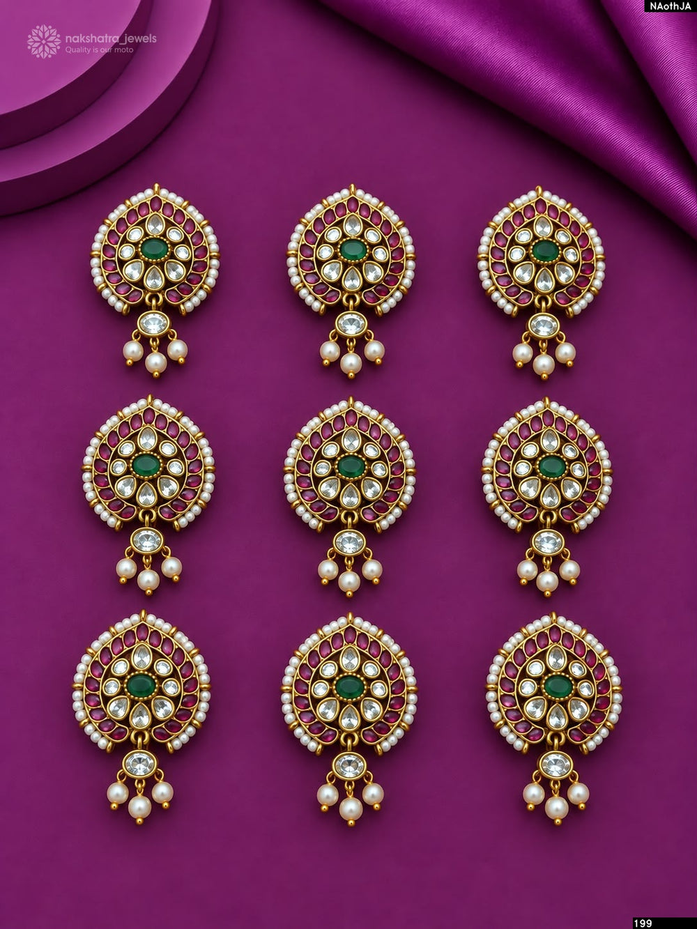 Premium Matt with Kempu Stones Hair Accessories