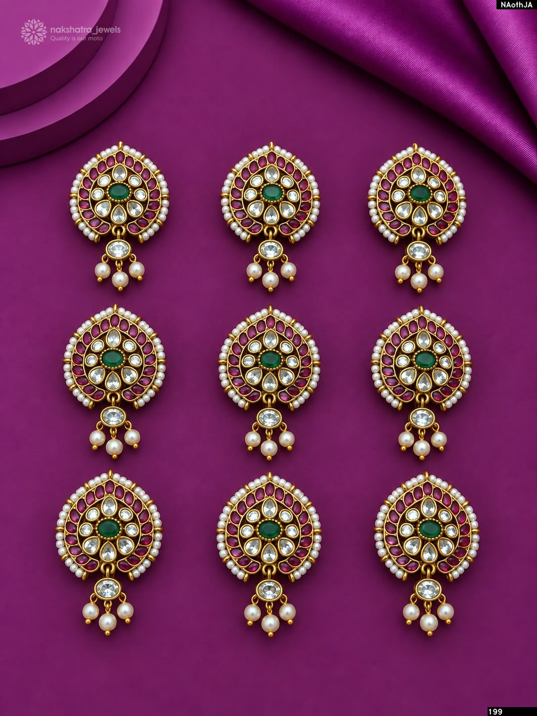 Premium Matt with Kempu Stones Hair Accessories