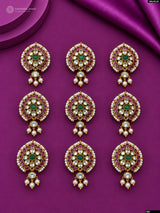 Premium Matt with Kempu Stones Hair Accessories