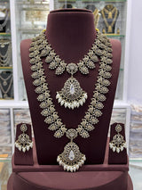 Victorian Polish with AD Stones Combo Set - Nakshatra Jewels