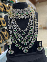 American Diamond Stones Bridal Combo Set