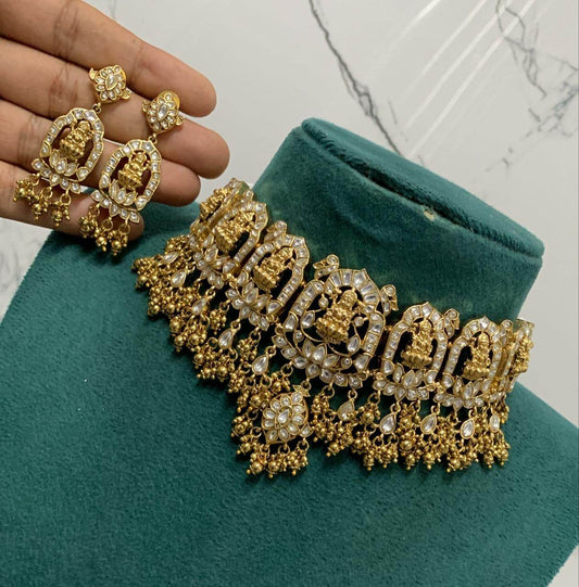 Jaadu Kundan Stones Bridal Necklace - Nakshatra Jewels