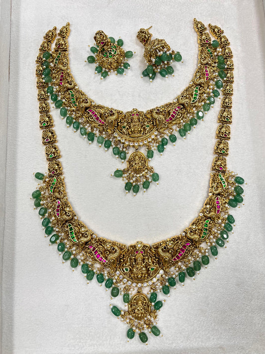 Nakshi Work with AD and Kundan Stones Bridal Combo
