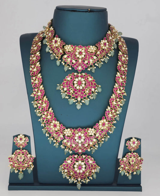Jaadu Kundan Stones Bridal Combo Set - Nakshatra Jewels