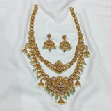 Nakshi Work with AD Stones Bridal Haram - Nakshatra Jewels