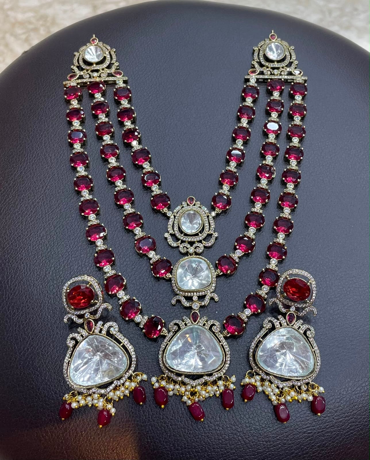 Mossianite with AD Stones Bridal Layer Haram