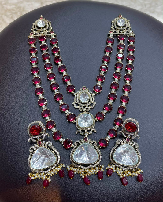 Mossianite with AD Stones Bridal Layer Haram