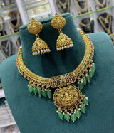 Premium Matt with Kempu Stones Necklace - Nakshatra Jewels