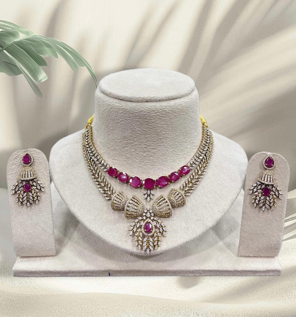 Victorian Polish AD Stones Necklace