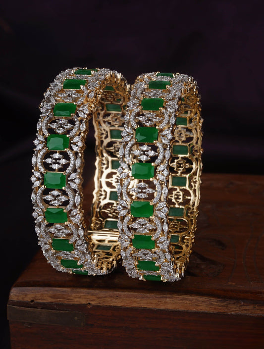 AD Stone Bangles - Nakshatra Jewels