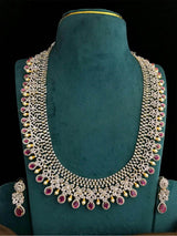 American Diamond Stones Bridal Haram - Nakshatra Jewels