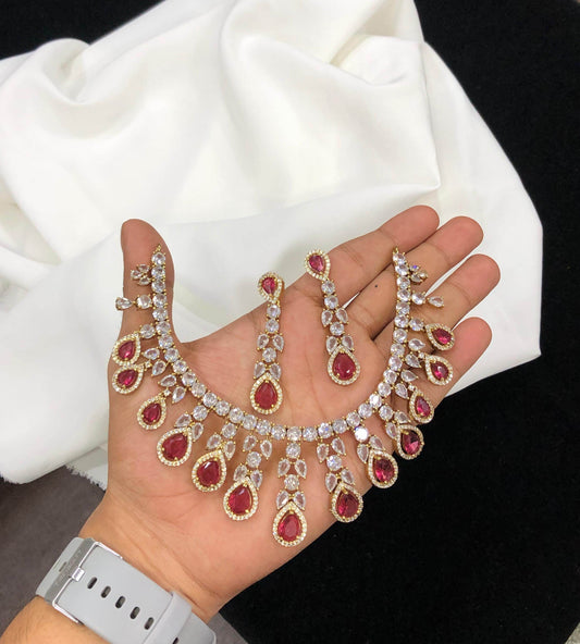 AD Stones Necklace - Nakshatra Jewels