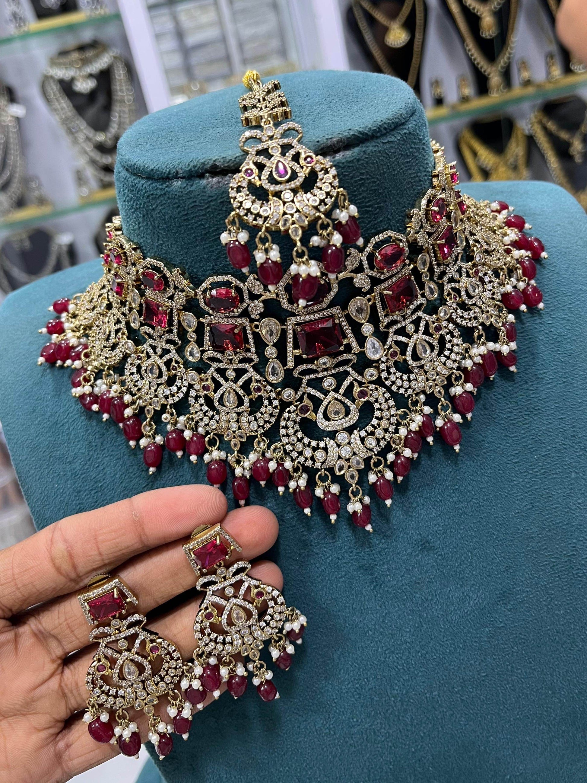 Victorian Polish with AD Stones Bridal Choker