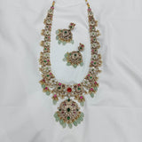 Moissanite & Kundan Stones Bridal Haram - Nakshatra Jewels