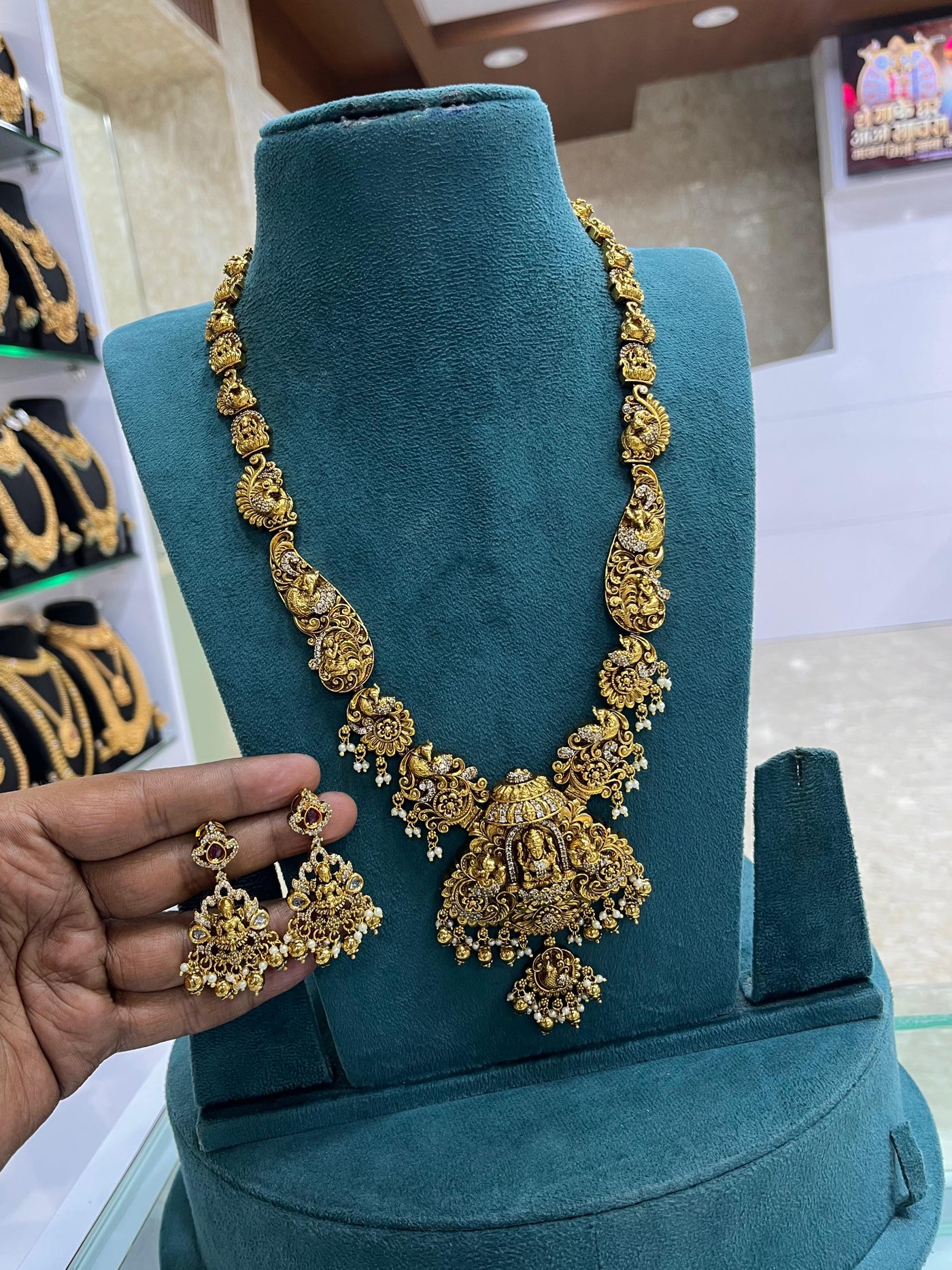 Nakshi Work with AD Stones Bridal Haram
