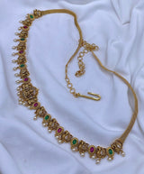 Nakshi Work with Kempu Stones Hip Chain