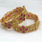 Premium Matt with Kempu Stones Bangles - Nakshatra Jewels