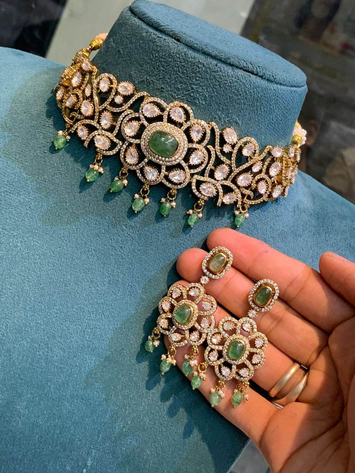 Moissanite Stones Bridal Choker