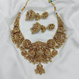 Nakshi work with Kempu & AD Stones Necklace - Nakshatra Jewels