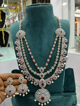American Diamond Stones Bridal Layer Haram