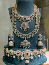 American Diamond Stones Bridal Set - Nakshatra Jewels