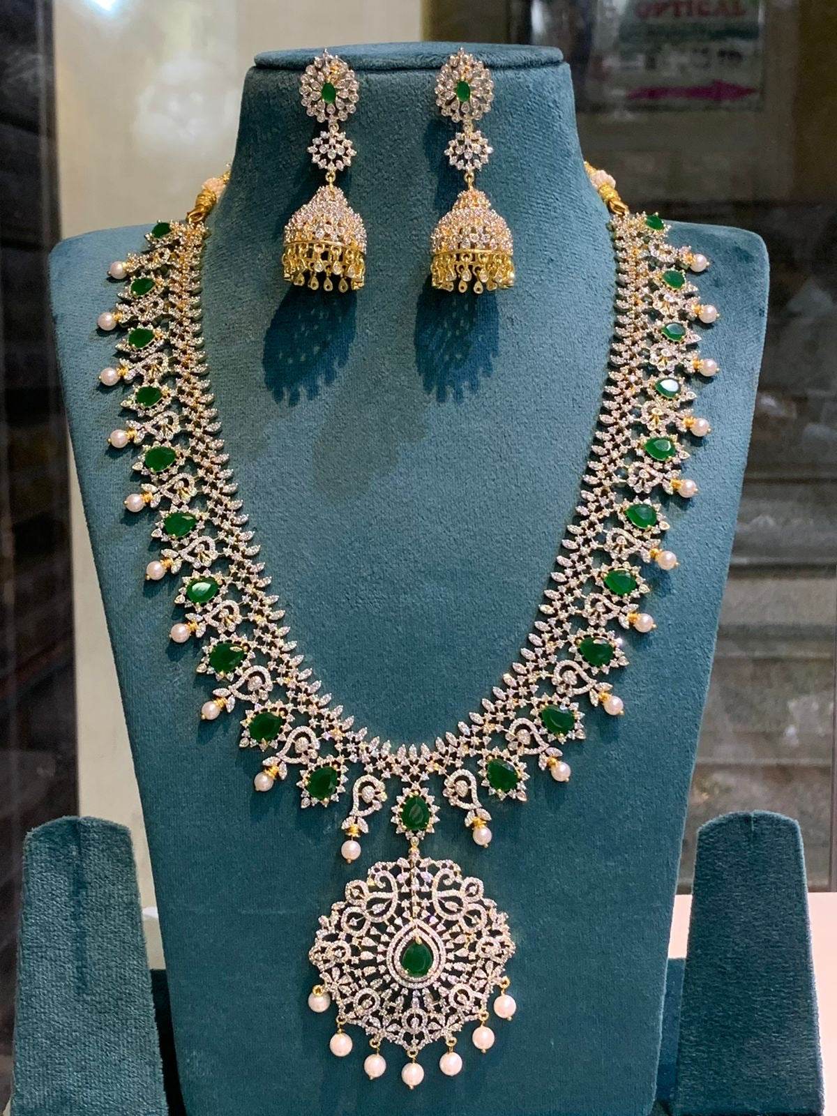 American Diamond Stones Bridal Haram