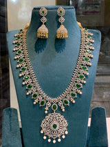 American Diamond Stones Bridal Haram - Nakshatra Jewels