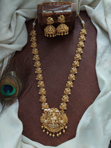 Nakshi Work with AD Stones Haram (Gold Replica) - Nakshatra Jewels