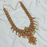 Handmade Silver Replica Bridal Haram with Jadau Stones - Nakshatra Jewels