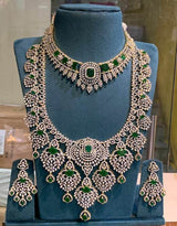 American Diamond Stones Bridal Combo Set - Nakshatra Jewels