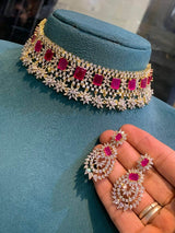 American Diamond Stones Choker - Nakshatra Jewels