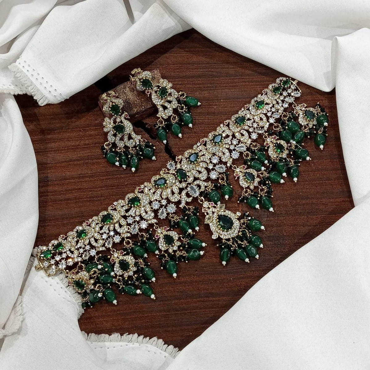 Victorian Polish with AD Stones Choker