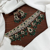 Victorian Polish with AD Stones Choker - Nakshatra Jewels