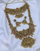Nakshi Work with Kundan and AD Stones Bridal Combo Set